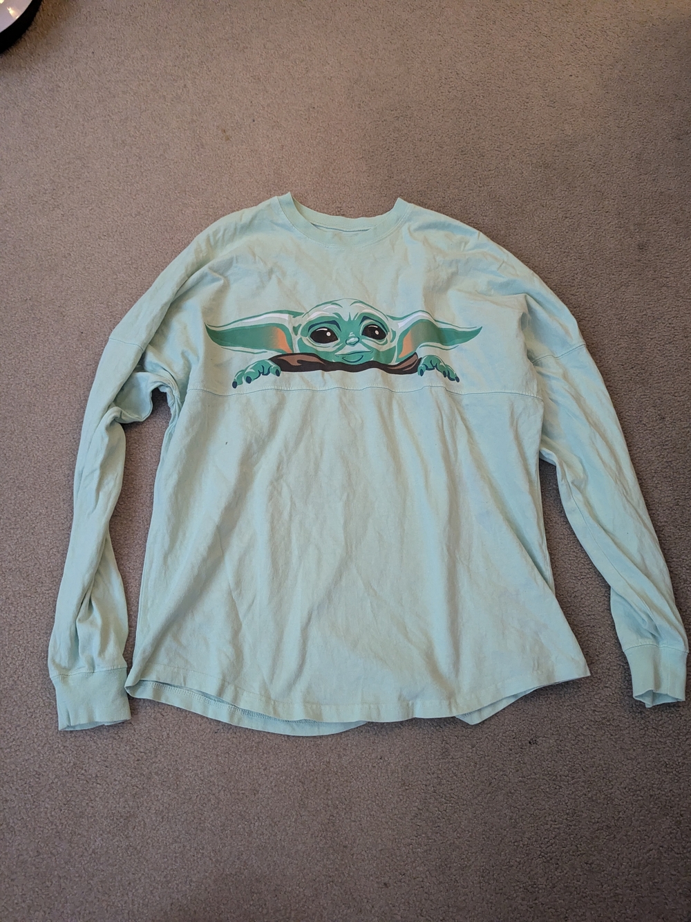 Star Wars Long Sleeve Tee with Grogu Graphic - Light Green